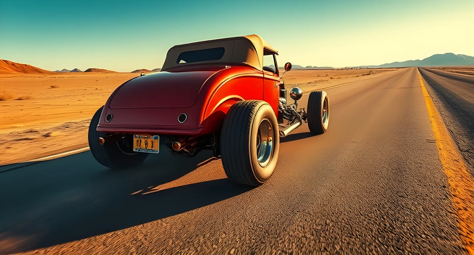 Classic modified hot rods and custom cars lined up at an outdoor car show